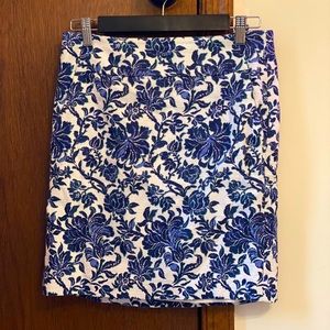 Ann Taylor Floral Pencil Skirt w/ Pockets